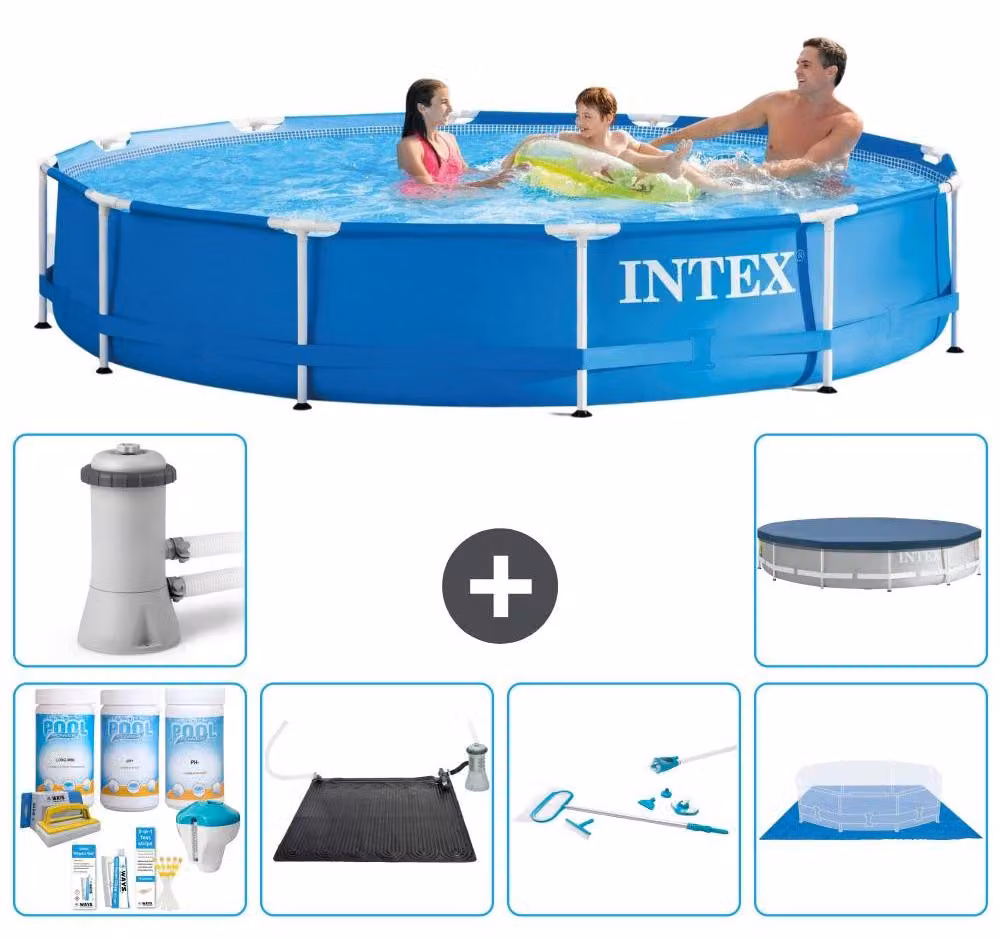 Piscina autoportante rettangolare - 366x76 cm - 7 pezzi - Modello S20428