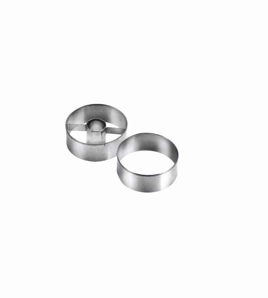 Set di 2 formine per biscotti tonde Delicia Tescoma, colore silver, diametro: 5,5 cm