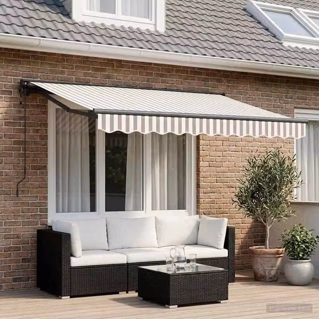 Tenda retrattile Grigio chiaro e bianco 3,5 x 2,5 m 3426009