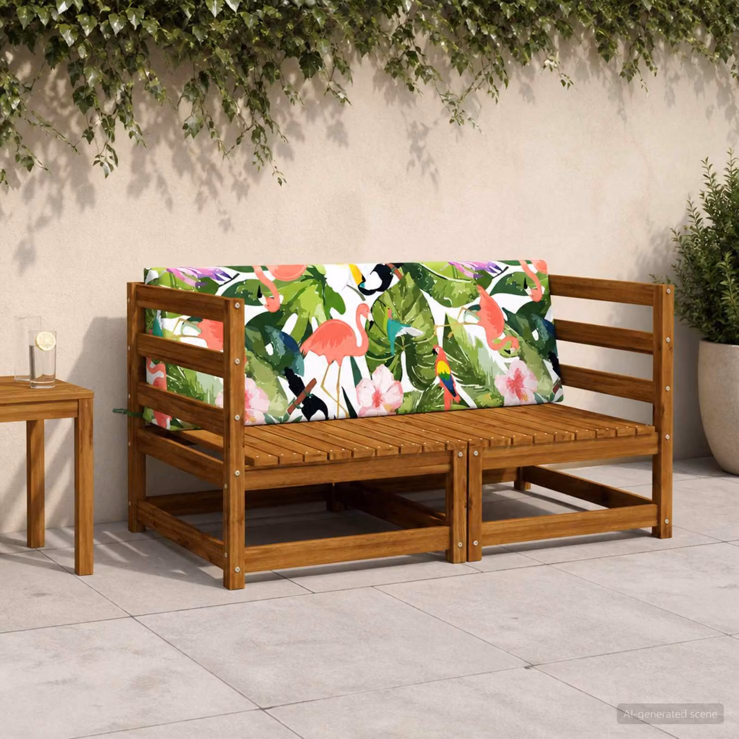 vidaXL Cuscino schienale SOEST multicolore in poliestere con fodera lavabile e resistente ai raggi UV L: 120 cm, H: 20 cm, P: 20 cm