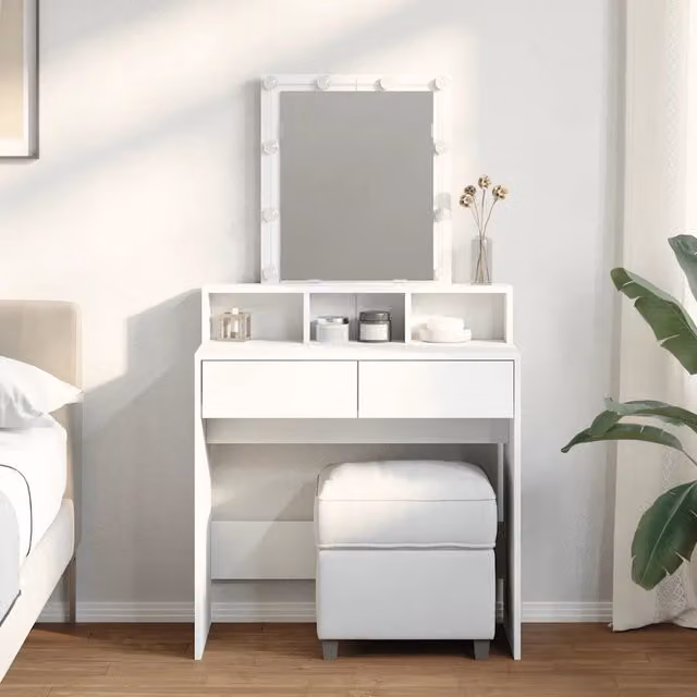 Toeletta Hollywood con LED bianca vidaXL L/P/H: 80 x 41 x 144,5 cm – 1
