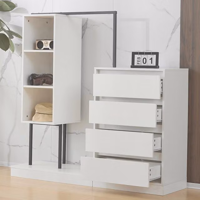 Comò - Xylo - 4 cassetti bianco 140x40x135cm