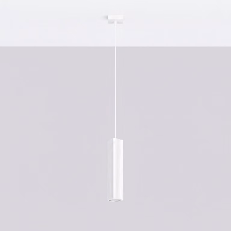 Lampada a sospensione RAYO 1 bianca 1xGU10 10W alluminio 118x8x8cm Sollux Lighting