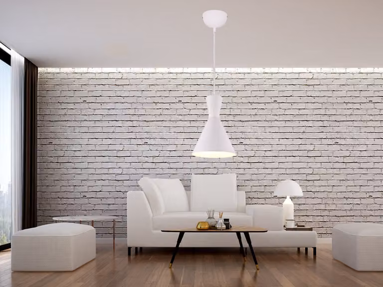 Lampada a sospensione ENZO bianca 1xE27x28W in metallo, dimensioni: 150x20x20 cm, IP20, RL