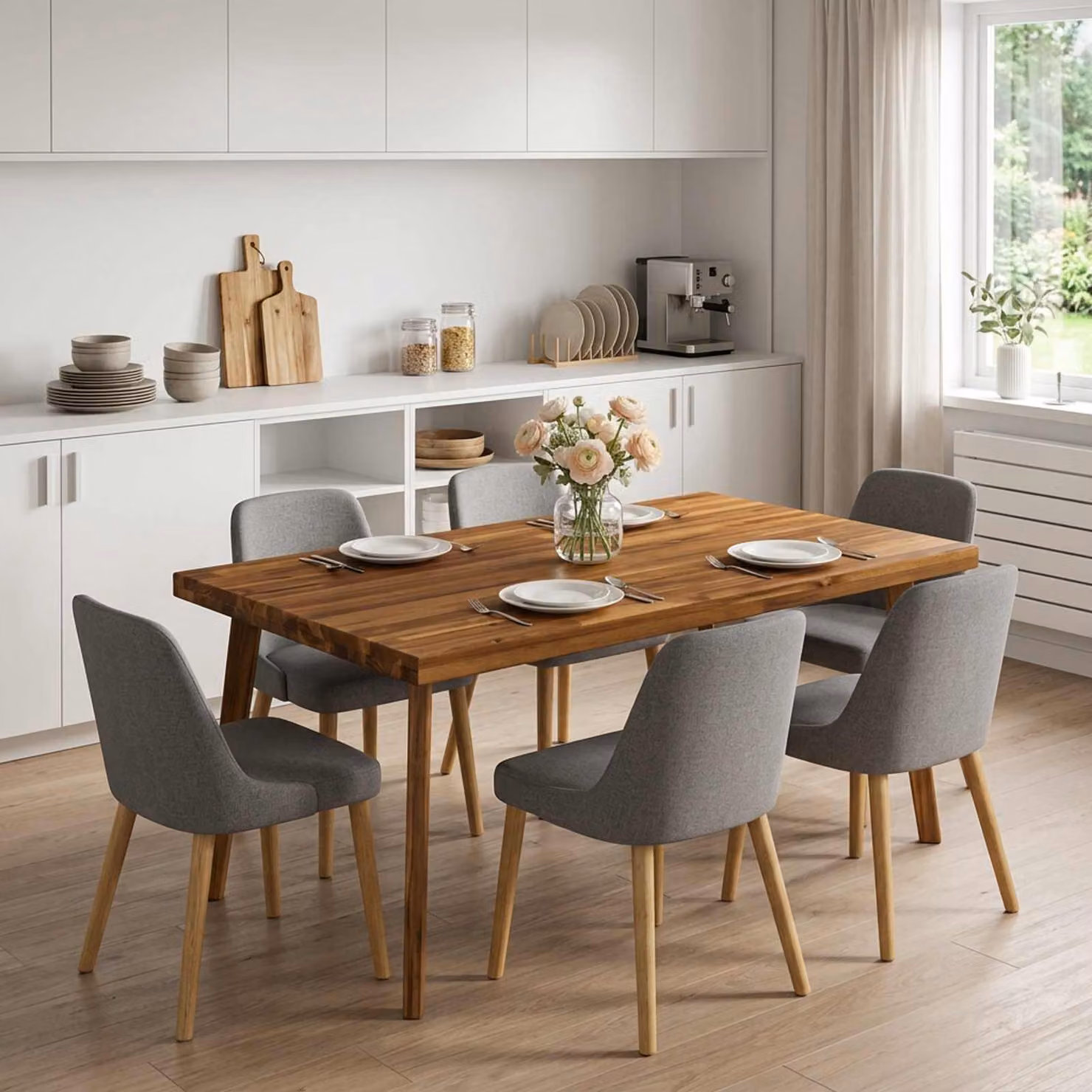 Piano del tavolo rettangolare in legno di acacia vidaXL, marrone, L 90 x P 60 x H 3 cm