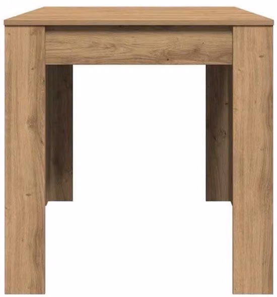 Tavolo da pranzo – Realizzato in legno artigianale – Finitura chiara – 140x74,5x76 cm – Montaggio semplice