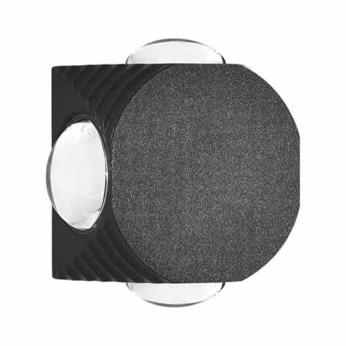 V-TAC Applique LED da Muro 4W con 4 Fasci Luminosi Corpo Nero 3000K IP54