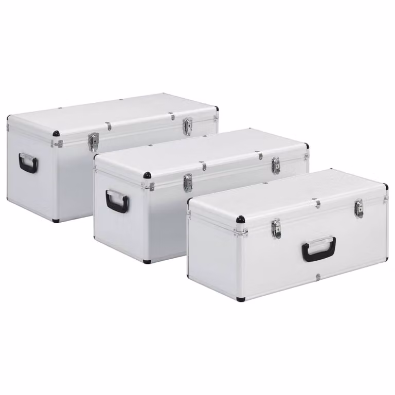 Valigette 3 pz in Alluminio Argento
