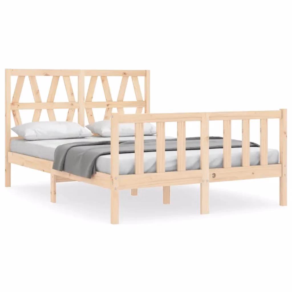 Struttura Letto Giroletto in Legno Massello di Pino Design Mania L/P/H: 200 x 140 x 100 cm – 2