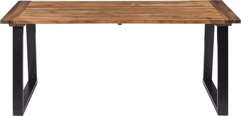 Tavolo da Pranzo in Legno Massello di Acacia 180x90 cm