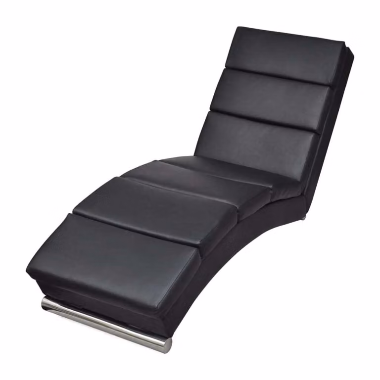 Maison Exclusive - Chaise longue in ecopelle nera