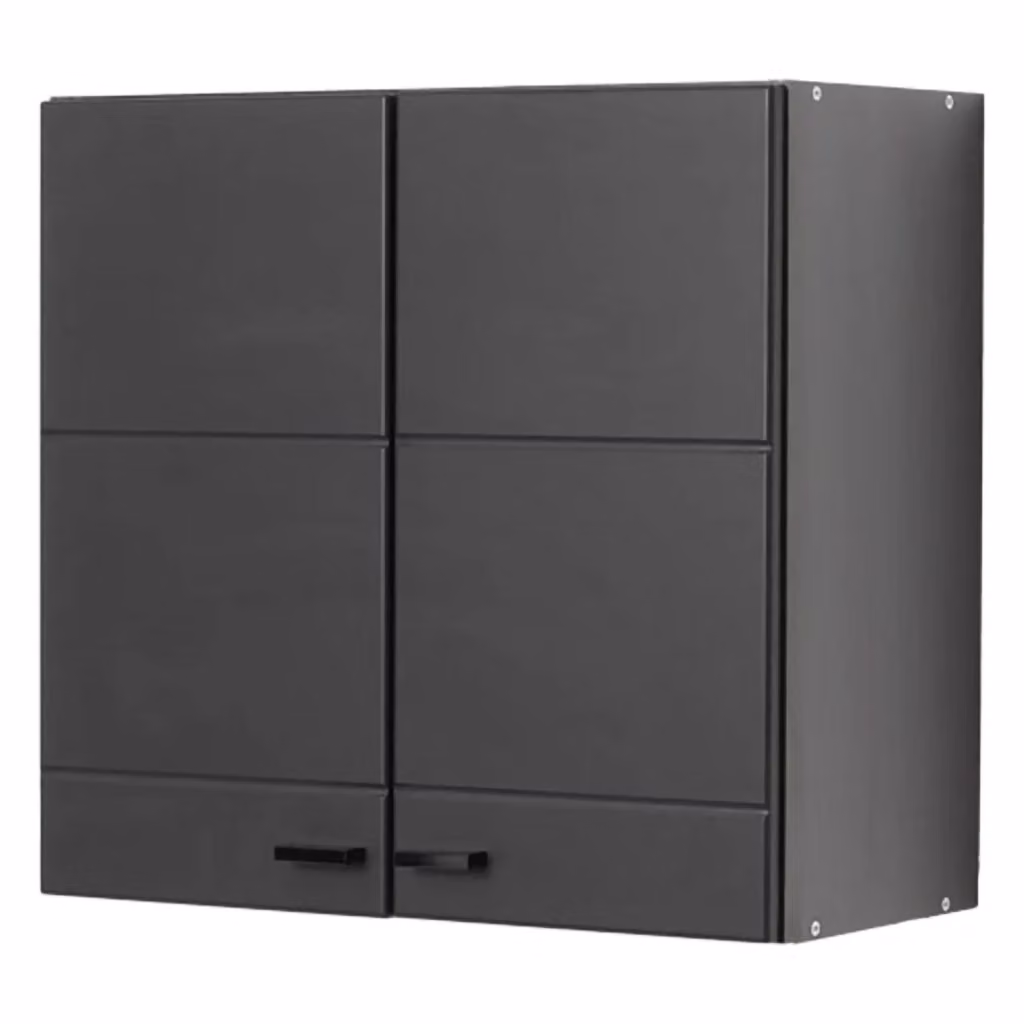 Dispensa da Cucina Palmiano DMORA con un Ripiano, Nero Antracite, L 60 cm x P 30 cm x H 57 cm – 2