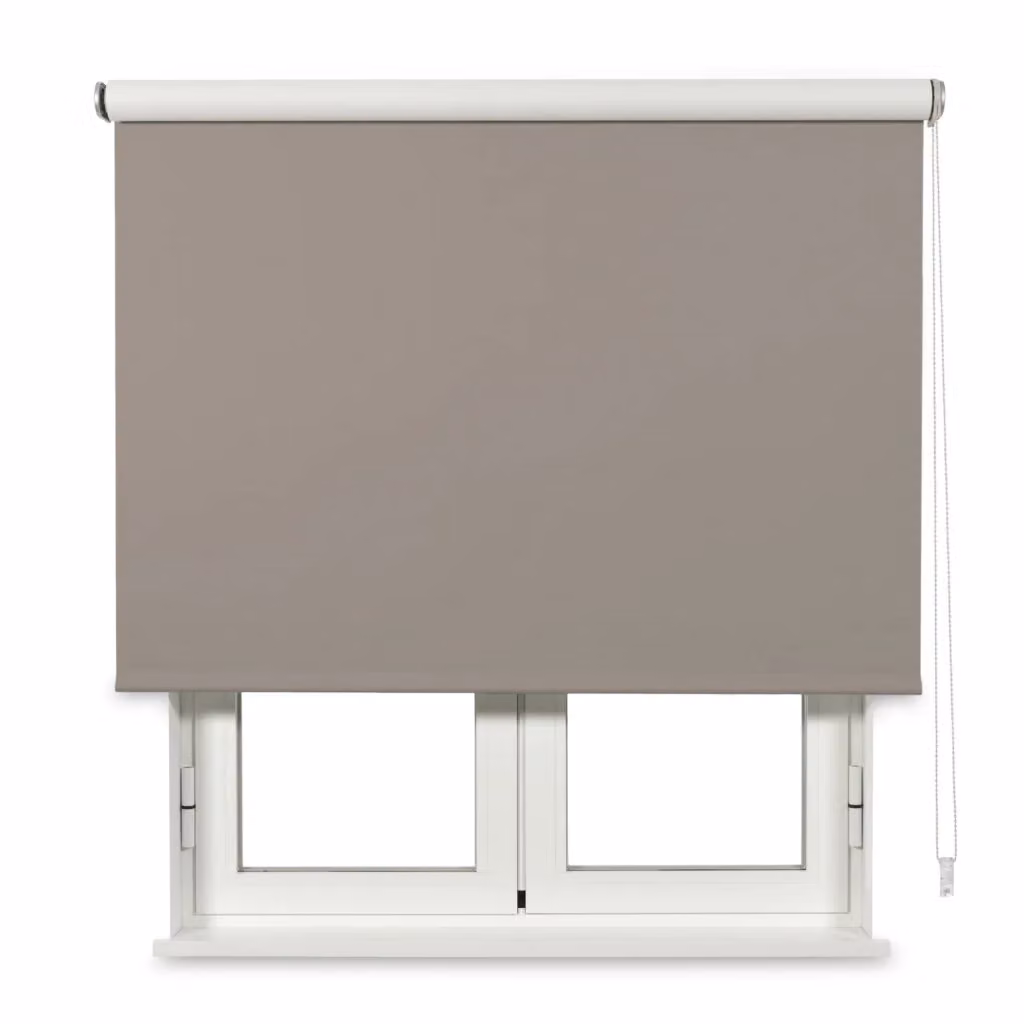 Tenda a rullo oscurante e termica VIEWTEX in tessuto testurizzato marrone L: 135 cm, H: 250 cm – 2