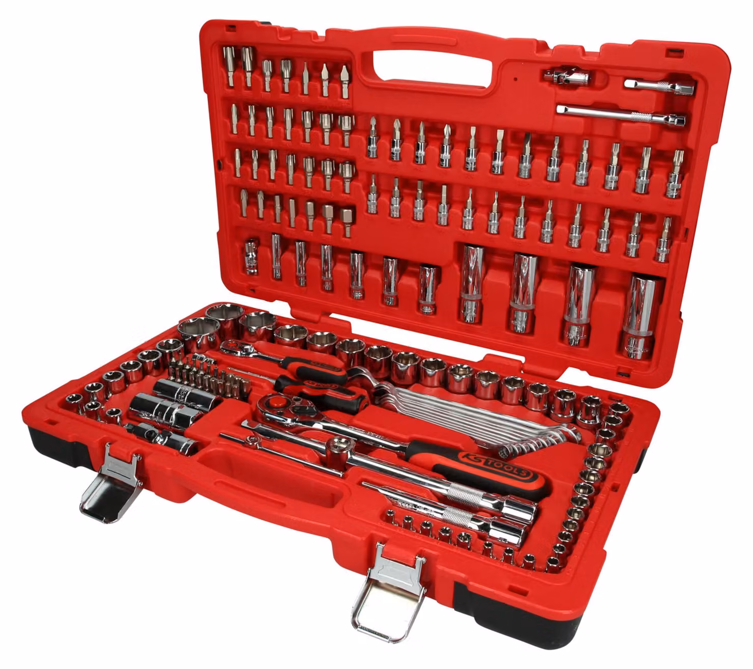 set di chiavi a bussola 1/4"+1/2" CHROMEplus, 151 pz