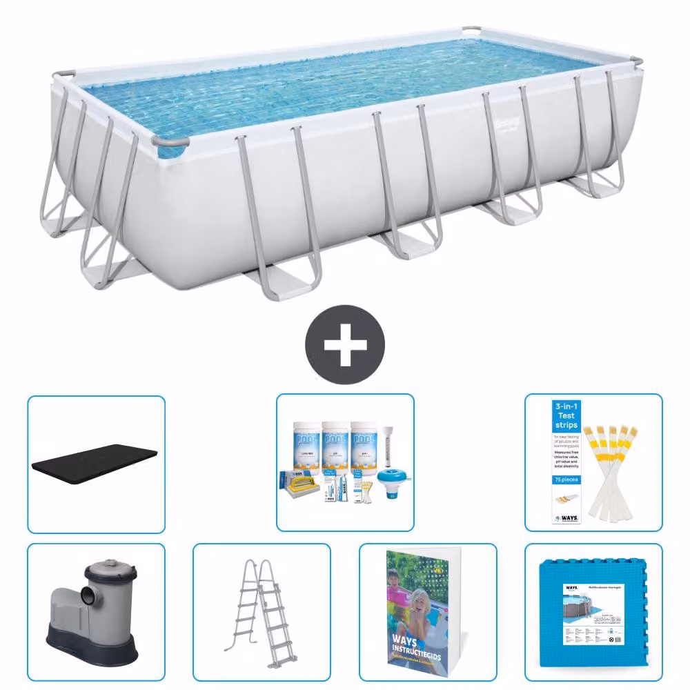 Bestway Power Steel, piscina rettangolare - 549x274x122 cm - 6 pezzi, modello S536