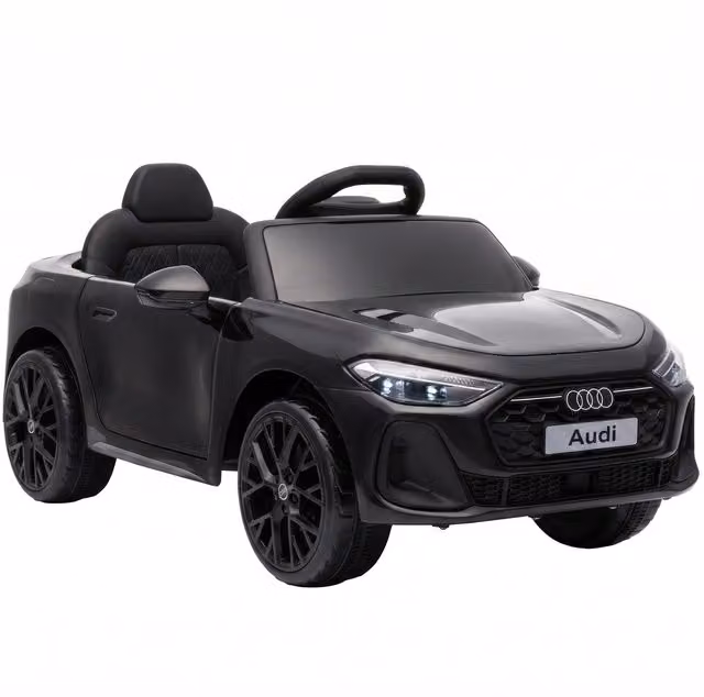 AIYAPLAY Macchina Elettrica per Bambini 12V Audi A5L con Telecomando, Batteria al Litio, 2 Motori, Telecomando, Nero   Aosom Italy