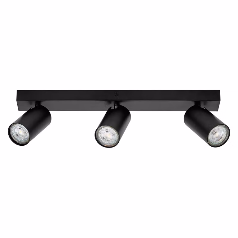 OSRAM LED SPOT OCTAGON 3 x 3,4W, GU10, 690lm, nero, temperatura di colore 2.700K, colore della luce bianco caldo, intramontabile, lampada LED sostituibile, ideale per interni, CRI 90, teste regolabili, dimmerabile