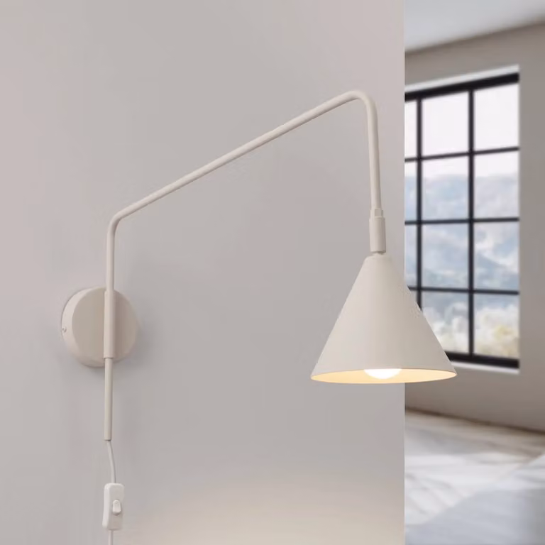 Applique da parete LYS SOLLUX LIGHTING, Crema / Ambra, Soggiorno / Sala da pranzo, Metallo, Scandinavo, Applique