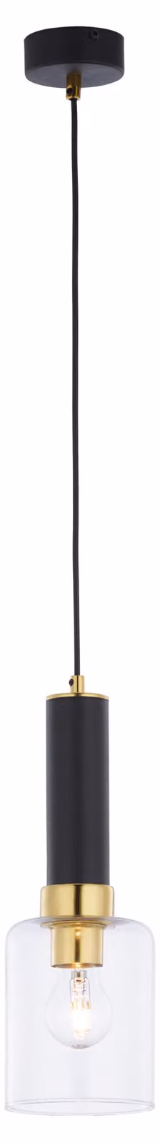 Lampada a sospensione TULUZA nero-oro 1xE27x40W in metallo, dimensioni: 80x12x12 cm, IP20, Jupiter