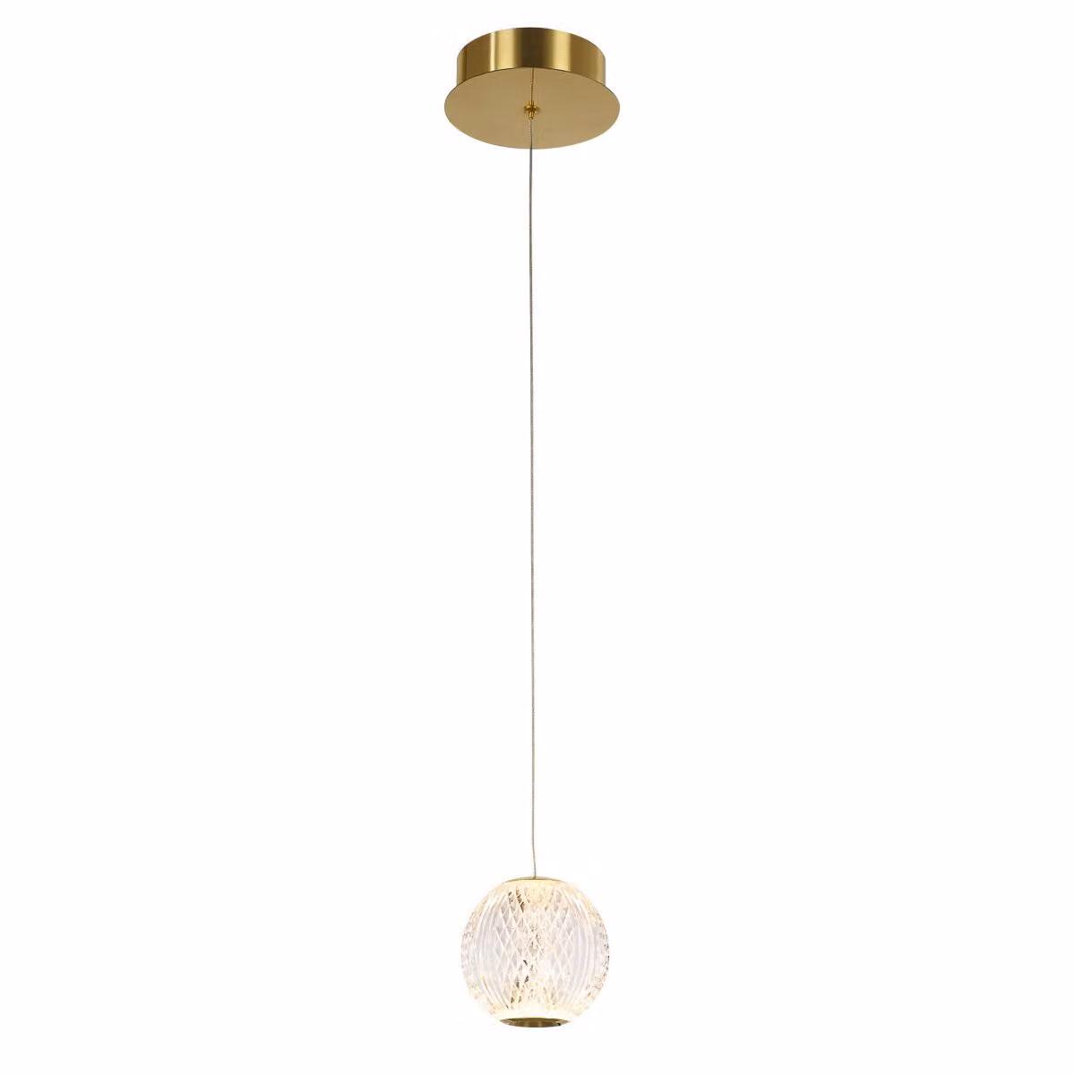 Lampada da soffitto a LED Rosario 4,2 W 3200 K 280 lm, metallo dorato-trasparente, dimensioni: 120 x 12 x 12 cm, IP20, Italux