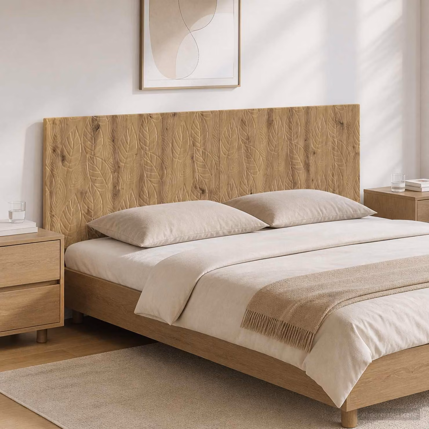 Testiera da muro vidaXL DELFT in legno ingegnerizzato color rovere con mensola integrata, L: 180 cm, H: 50 cm, P: 15,5 cm