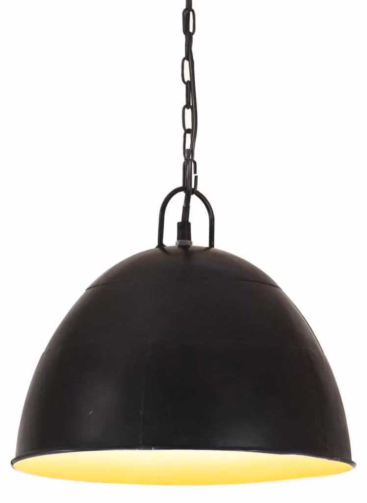 vidaXL Lampada a sospensione in stile industriale vintage 25 W nera rotonda 31 cm E27