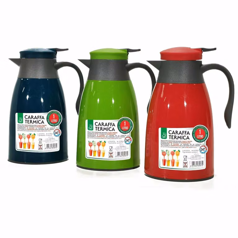 GUSTO CASA - Caraffa Termica con Tappo Dosatore, Multicolore, 1 l
