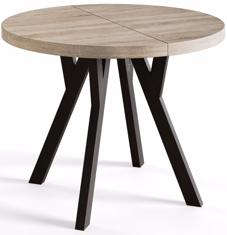 Alpi Moebel, Tavolo da Pranzo, Tavolo per Mangiare Allungabile, Diametro da 80 cm, Sonoma, Collezione Ovo