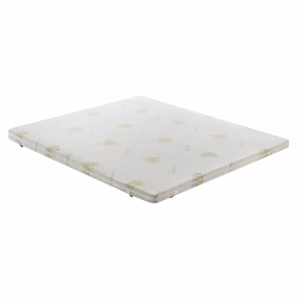 Topper MaterassieDoghe Piazza e Mezza in memory foam con rivestimento in aloe vera sfoderabile, Bianco, L/P/H: 140 x 200 x 10 cm – 2