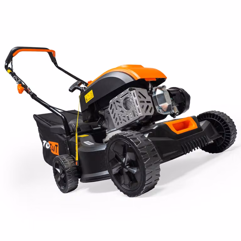 Tosaerba a benzina TOP CUT TC-LS-40-149L | Leggero e maneggevole, 149 cc, 3000 giri/min | Larghezza di taglio 40 cm, cesto di raccolta 45 L, 7 Nm | Tosaerba compatto per il giardino