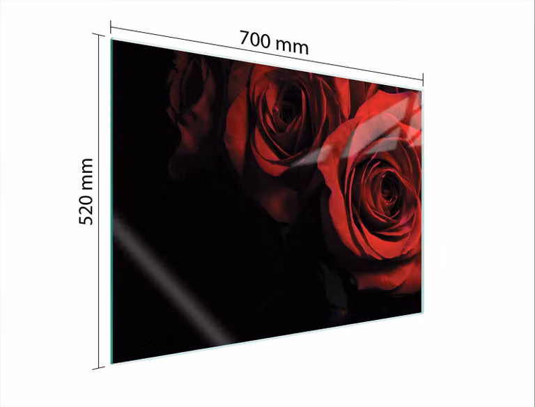Pannello Protettivo In Vetro Per Levatori 70X52 Rose