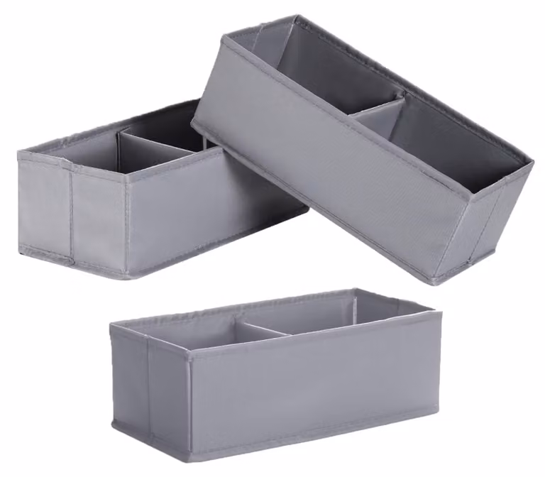 Omgoods - Set di 3 scatole pieghevoli per l'organizzazione - Contenitori per abbigliamento e accessori