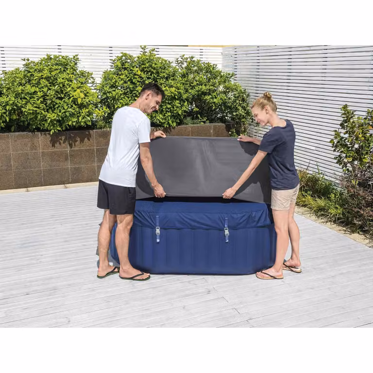 Copertura termica Bestway in PVC e POM per piscina rotonda, Grigio, Diametro: 180 cm