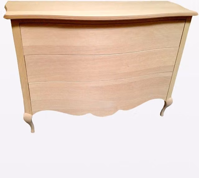 Comò con 3 cassetti sagomato in legno di pino grezzo Mobili 2G L/P/H: 140 x 56 x 97 cm – 1
