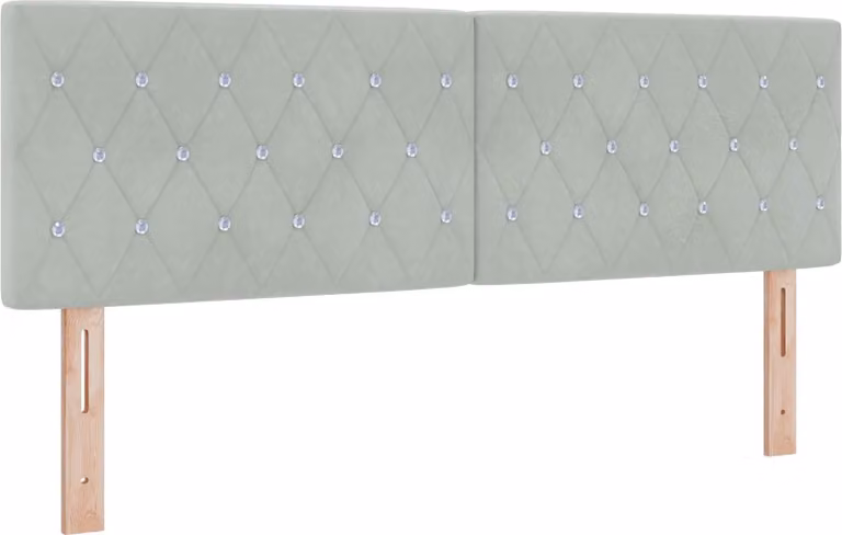 Testiera Grigio chiaro 160 cm Velluto