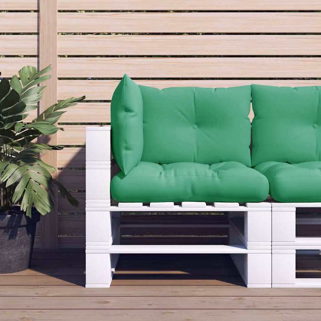 vidaXL Cuscini per Pallet 3 pz Verdi in Tessuto