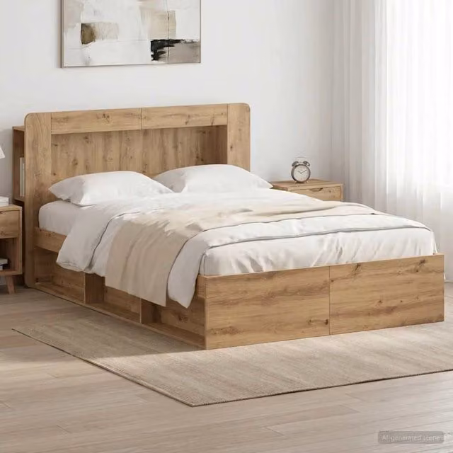 Telaio del letto con storage Rovere Artigianale 140 x 190 cm 3433486