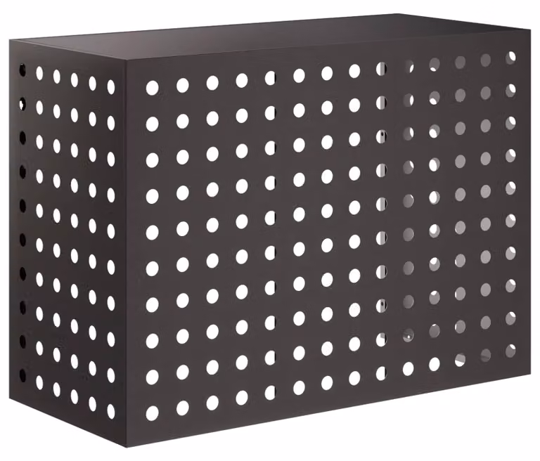 Coperchio per aria condizionata nero 110 x 50 x 80 cm acciaio