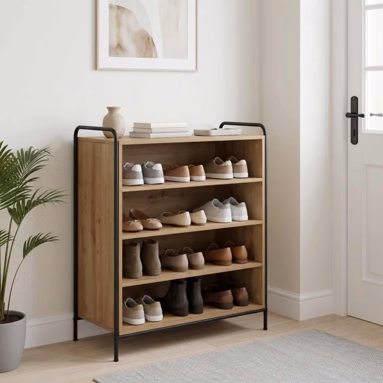 vidaXL Mobile per scarpe 76 x 36,5 x 93 cm Legno ingegnerizzato