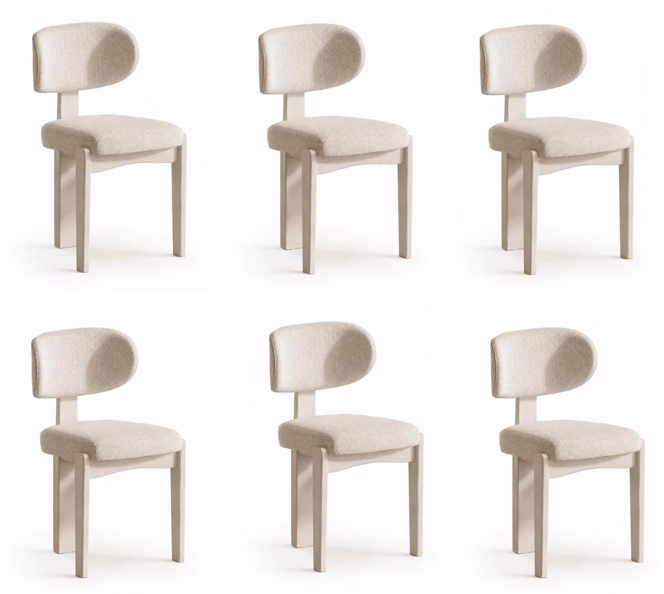 Sedie beige, sedie da pranzo, sedie imbottite, sedie moderne, sedie di design