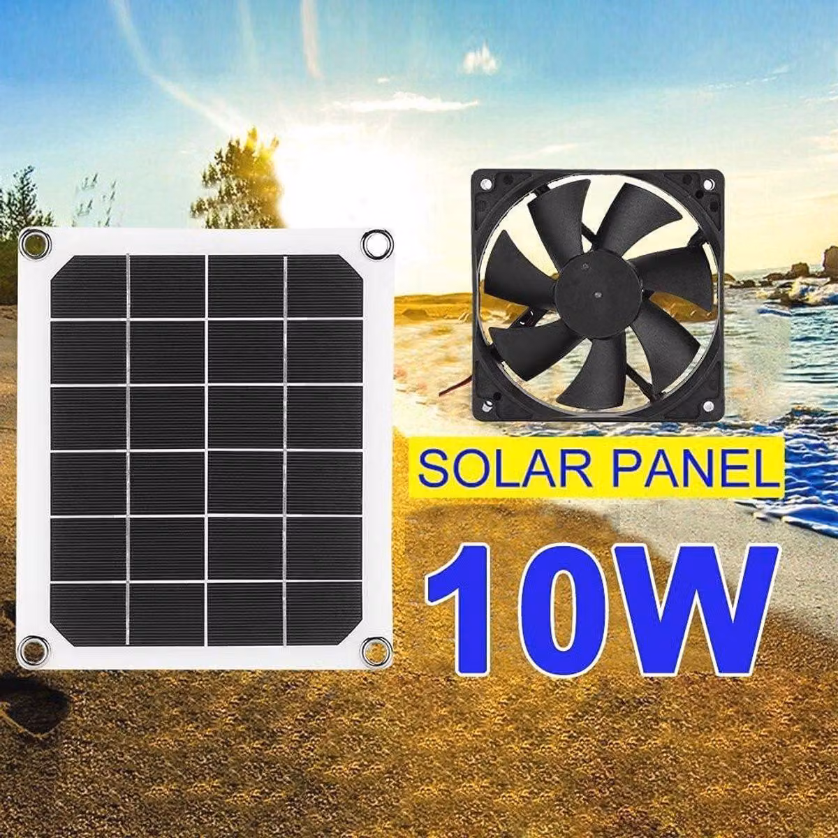 Sistema di ventilazione per serre e magazzini, dotato di pannello solare