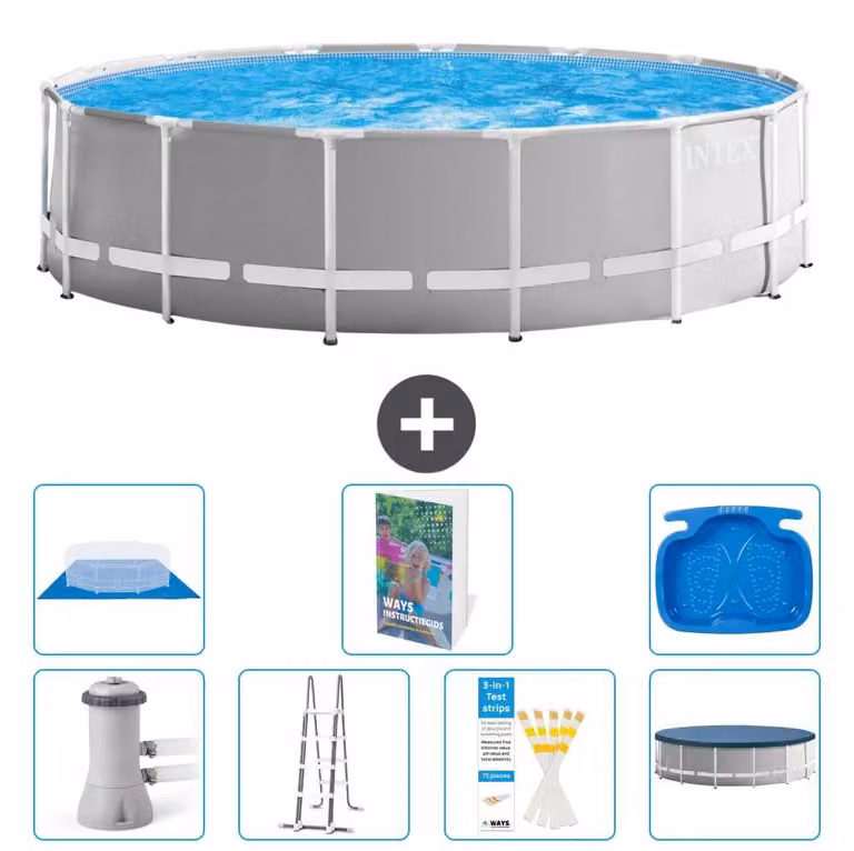 Struttura per piscina a forma di prisma - 457x122 cm - composta da 6 elementi - modello S662