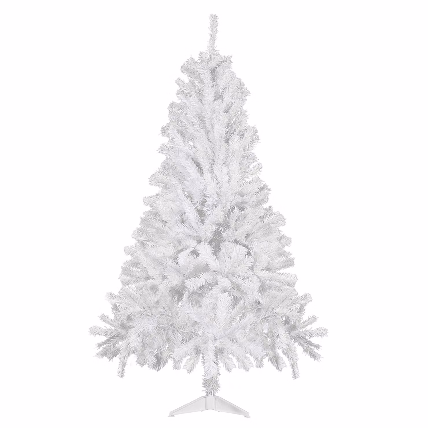 CCLIFE Albero di Natale artificiale abete Nordmann, 180 cm, 600 punte di rami, abete piccolo, stampato ad iniezione, bianco, Cushhom