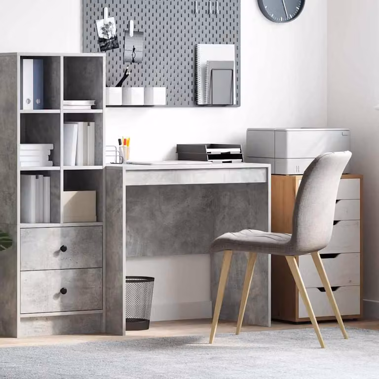Maison Exclusive - Scrivania in cemento grigio 80 x 50 x 76 cm