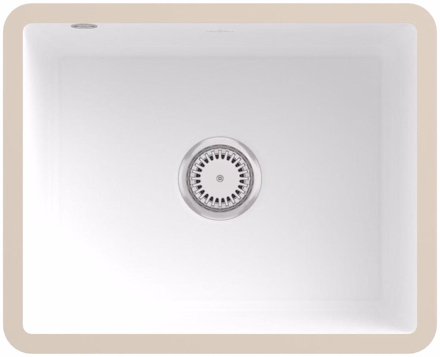 Villeroy & Boch Subway 60 - Lavello in Vetroceramica 55x44 cm, CeramicPlus, Bianco pietra 331001RW