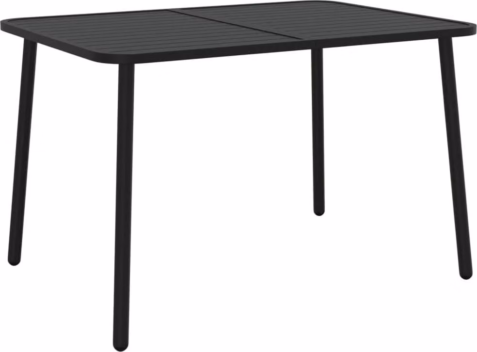 Tavolo da Giardino Antracite 110x80x71 cm Acciaio