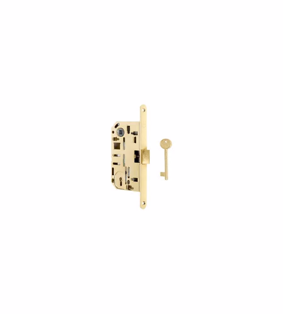 Serratura Patent Bordo Tondo Ottonata Mm.50 Scrocco Centrale
