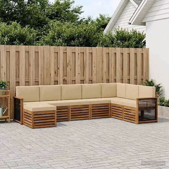 Set di divani da esterno 8 pz Naturale 3384714