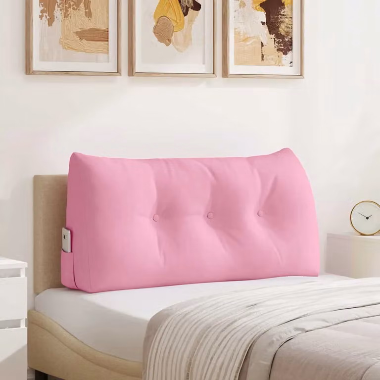 Cuscino per schiena ergonomico vidaXL rosa con rivestimento rimovibile L/P/H: 100 x 24 x 50 cm