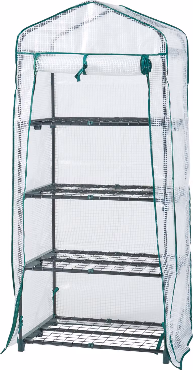 Serra 'Chaam' con 4 ripiani 158x69x49cm Bianco